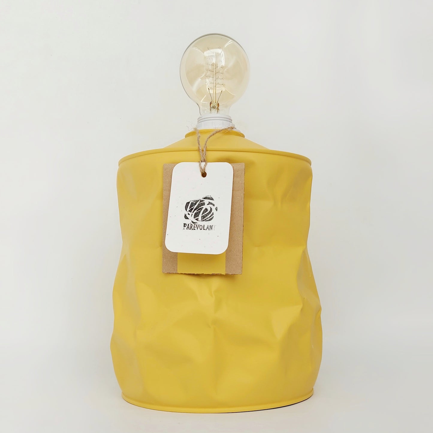 Lámpara Café Reciclada Grande Amarillo