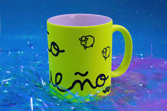 Taza Neón Puto Sueño Amarillo