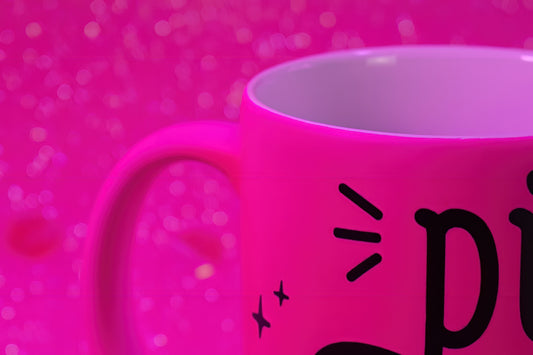 Taza Neón Puto Lunes Rosa