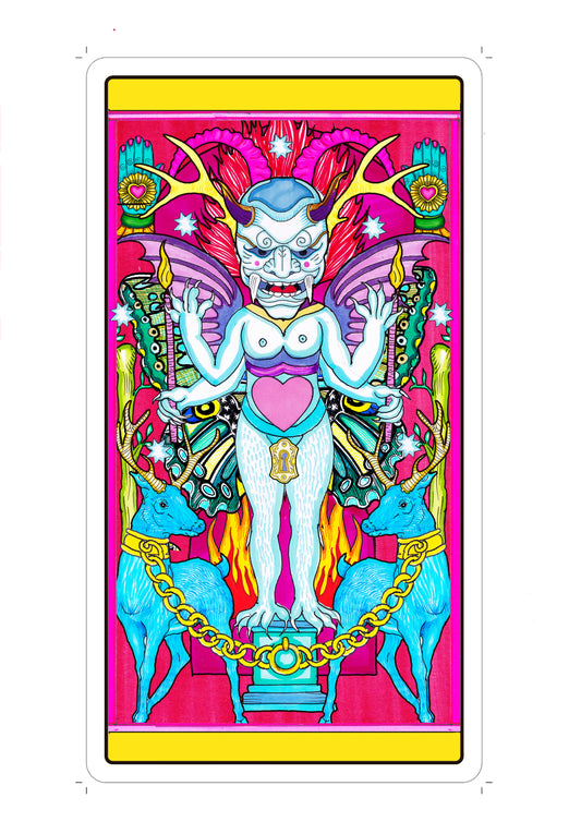 Mazo baraja tarot ilustrada por el Dios de los Tres