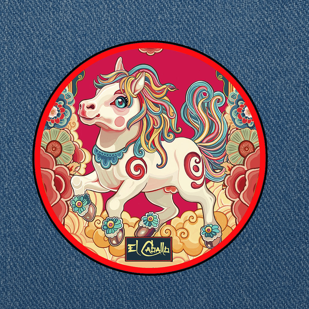 Parche Termoadhesivo El Caballo Pequeño - Parche Bordado Horóscopo Chino