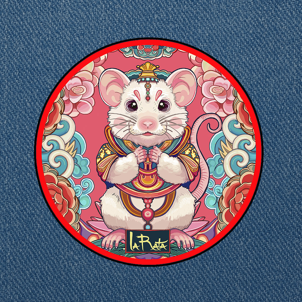 Parche Termoadhesivo La Rata Pequeño - Parche Bordado Horóscopo Chino