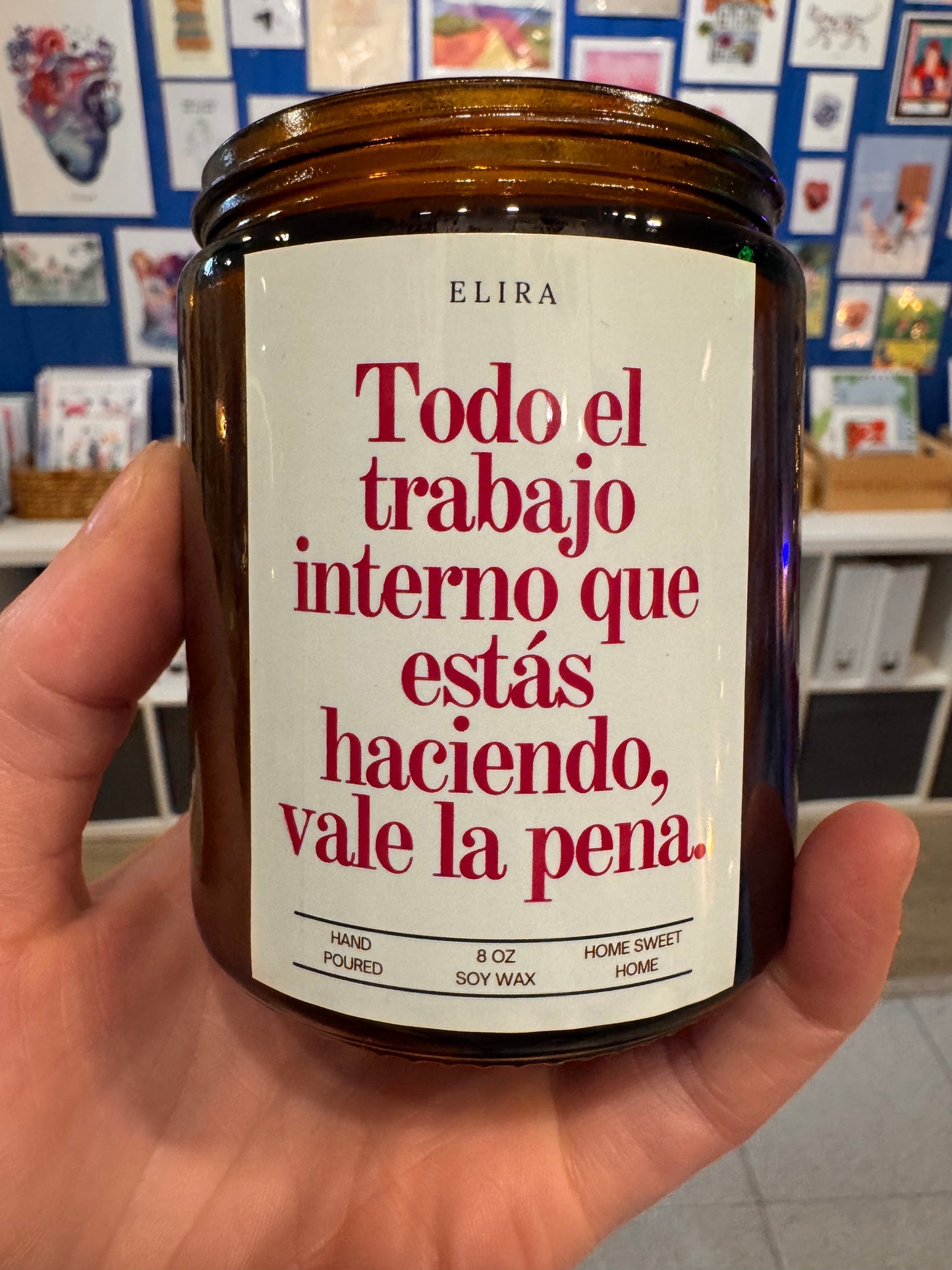 Vela Todo el Trabajo Interno - Vela Soja Algodón Vainilla Chocolate