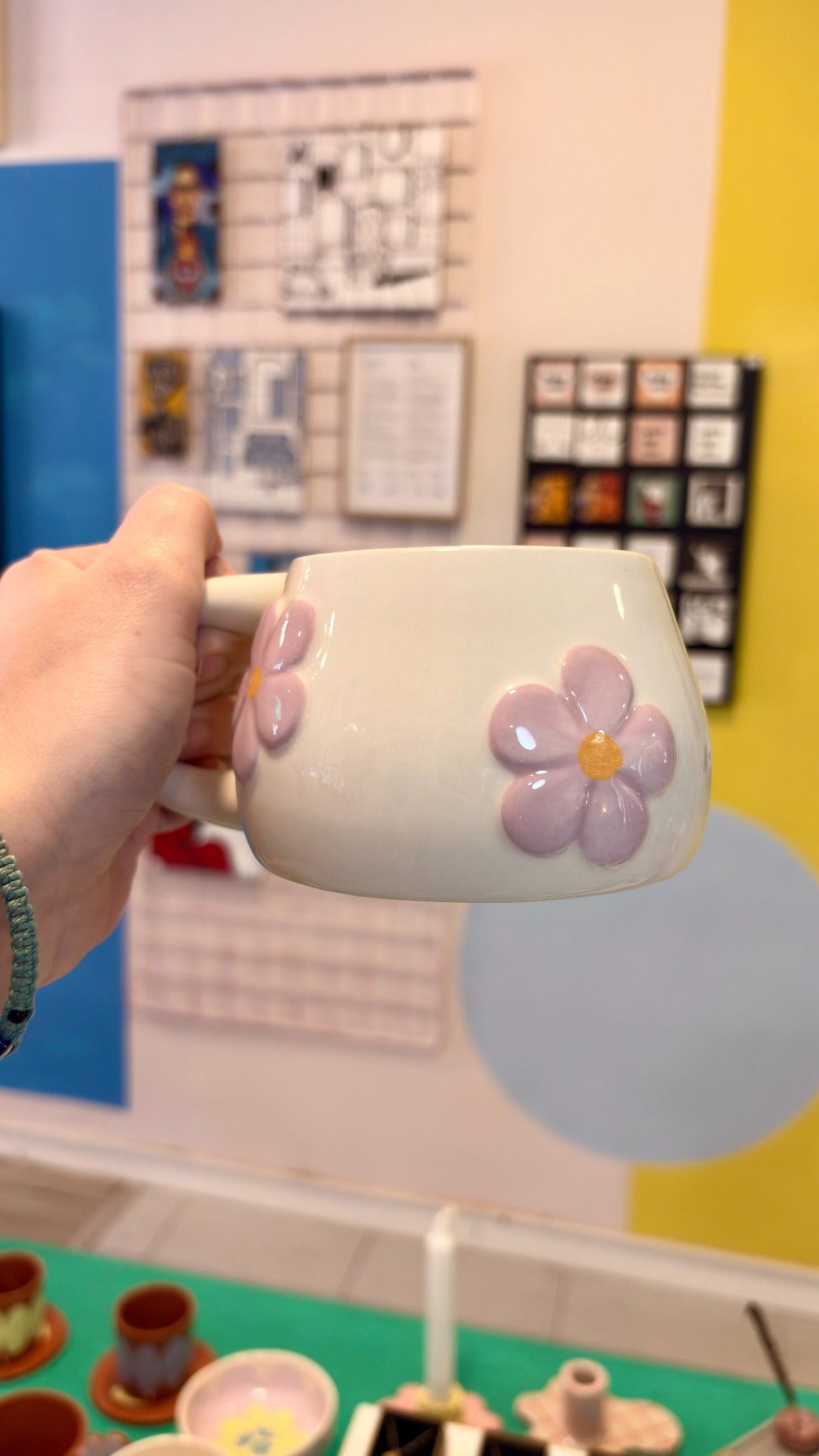 Taza Blomma Lila – Cerámica hecha a mano