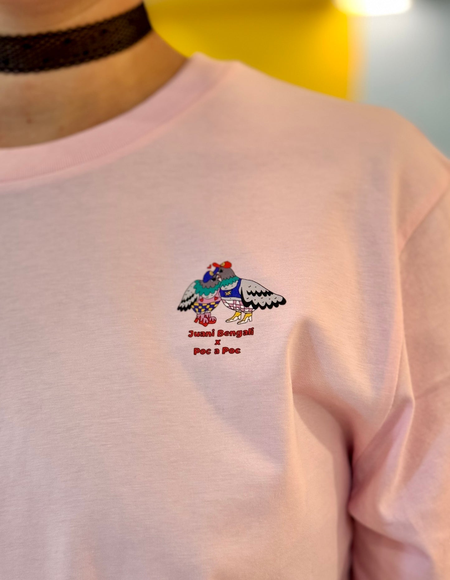 Camiseta San Palomín - Diseño Juani Bengali ft. Poc a Poc | 100% Algodón orgánico 180 gr.