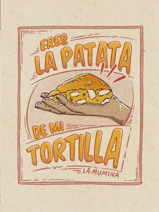 Lámina "La Patata" - Tortilla Española Mensaje Tierno