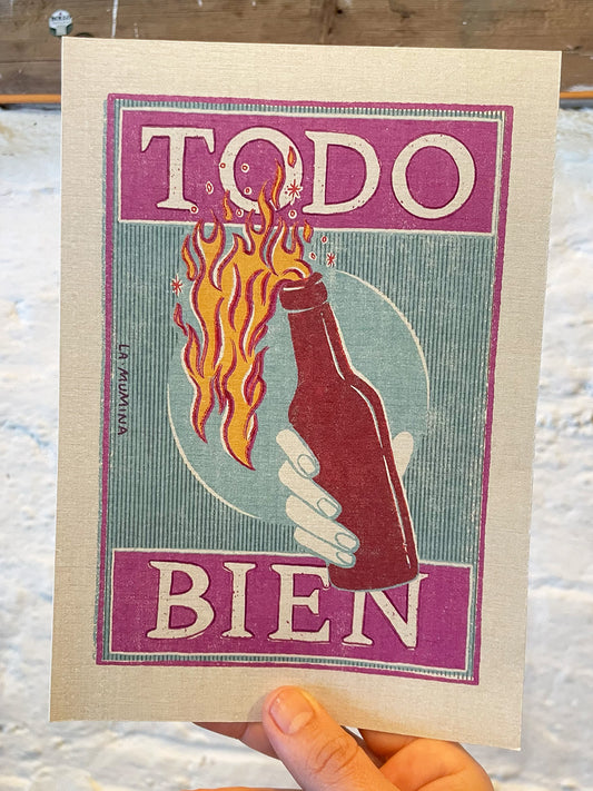 Lámina "Todo Bien" - Molotov Ironía Colores Vibrantes