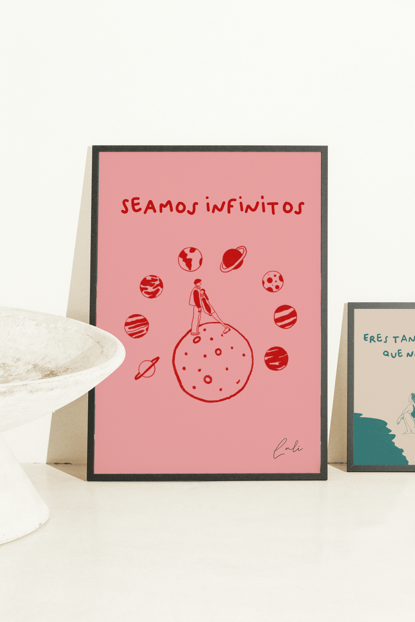 Lámina Planetas Seamos Infinitos · Print Ilustración Espacio Lali