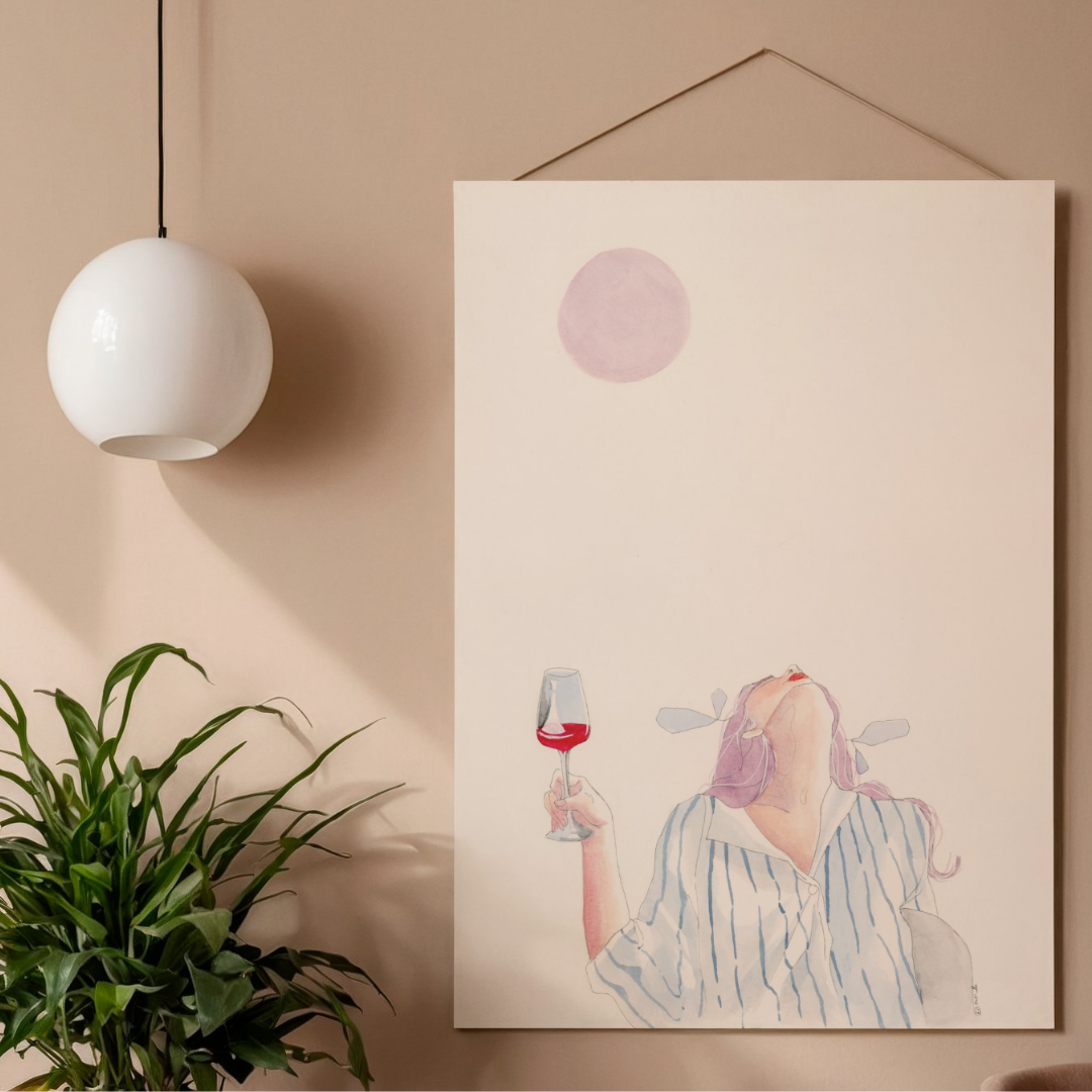 Print A4 Lilac wine