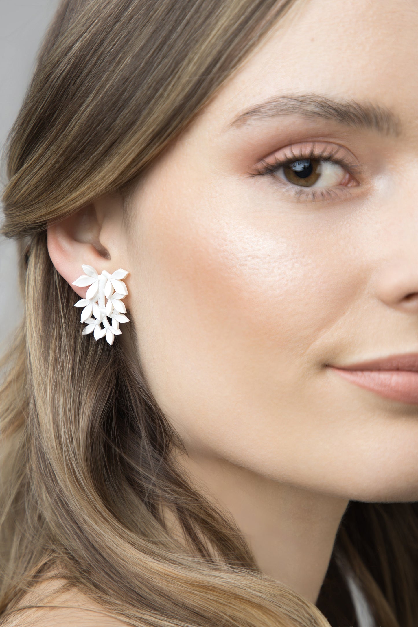 Pendientes Ramas Naranjo M 3D - Joyería Impresa 3D Luz Hojas