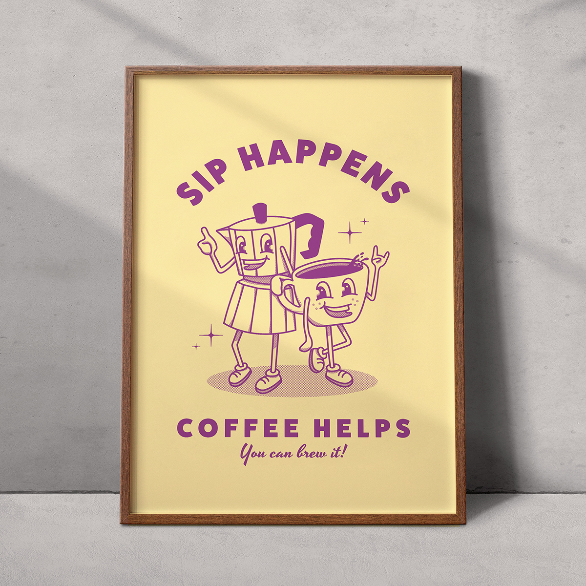 Lámina Coffee morado a3