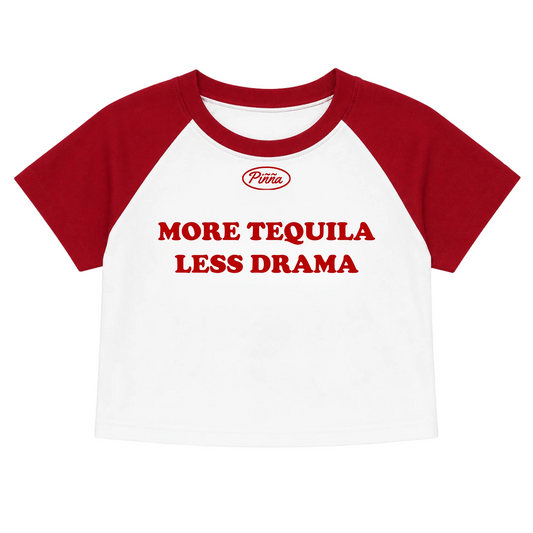 Crop Top Vintage "More Tequila Less Drama"
