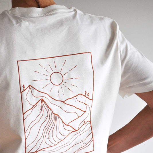 Camiseta manga corta 100% algodon serigrafia Montaña