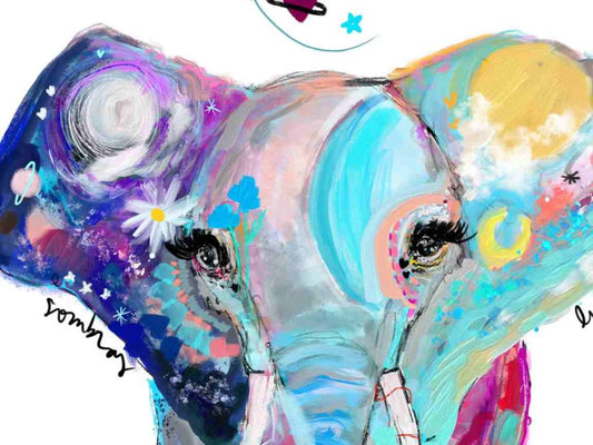 Lámina decorativa Elefante - Se tu misma siempre