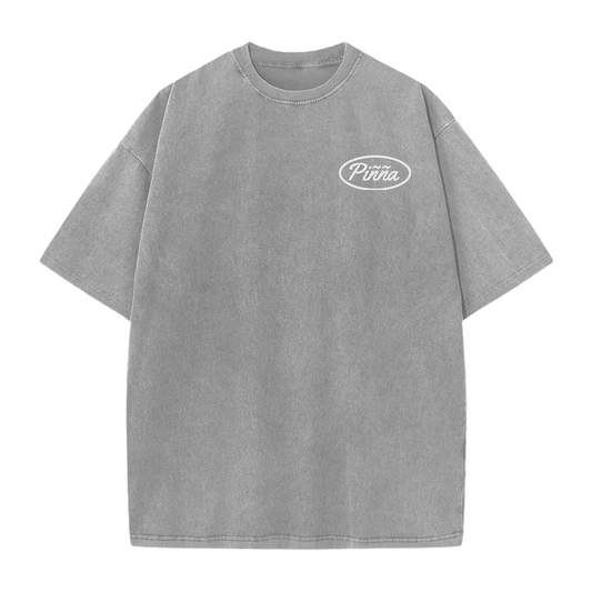 Camiseta Oversize Sí a Todo – Algodón Orgánico Acid Wash Gris