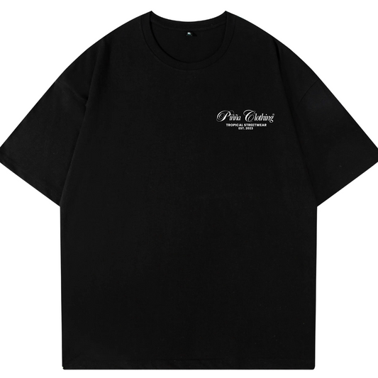 Camiseta Oversize Margarita de Rio – Algodón Orgánico Negra