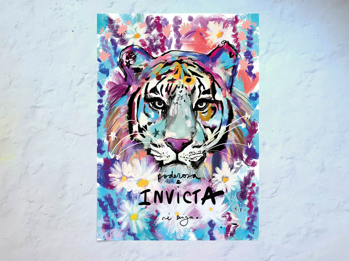 Lámina decorativa “Tigresa Poderosa e Invicta”