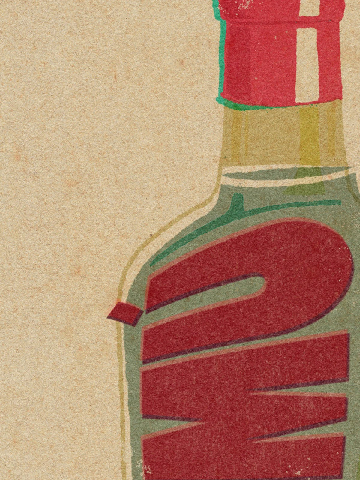 Lámina "Un Vermú" - Vermut Retro Colores Vibrantes