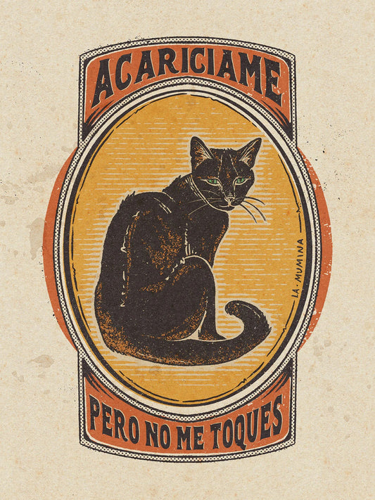 Lámina "Acaríciame" - Gato Diva Estilo Clásico