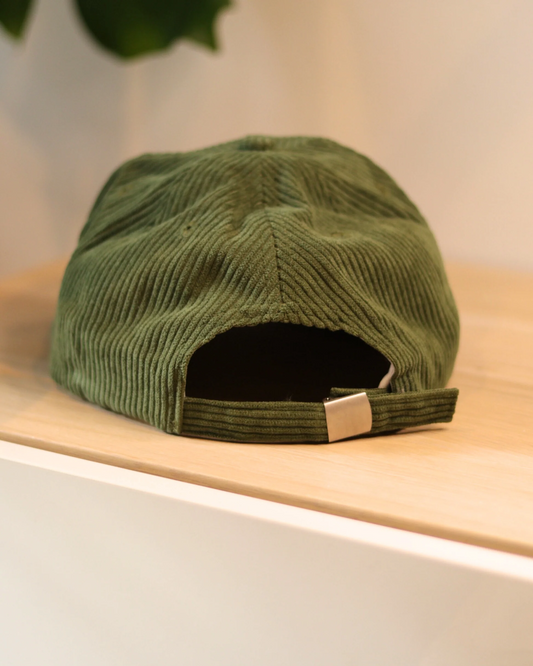 Gorra de Pana Verde – Poliéster Reciclado Logo Bordado