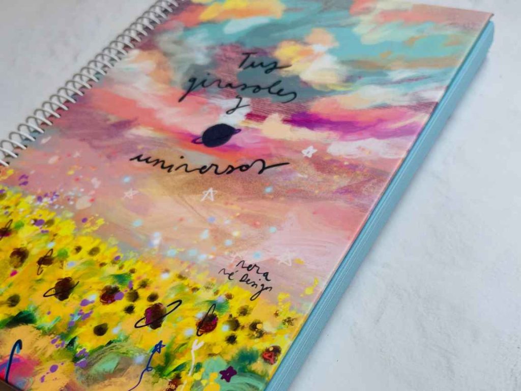 Cuaderno con hojas con lineas "Tus girasoles y universos" A5 (Copia)