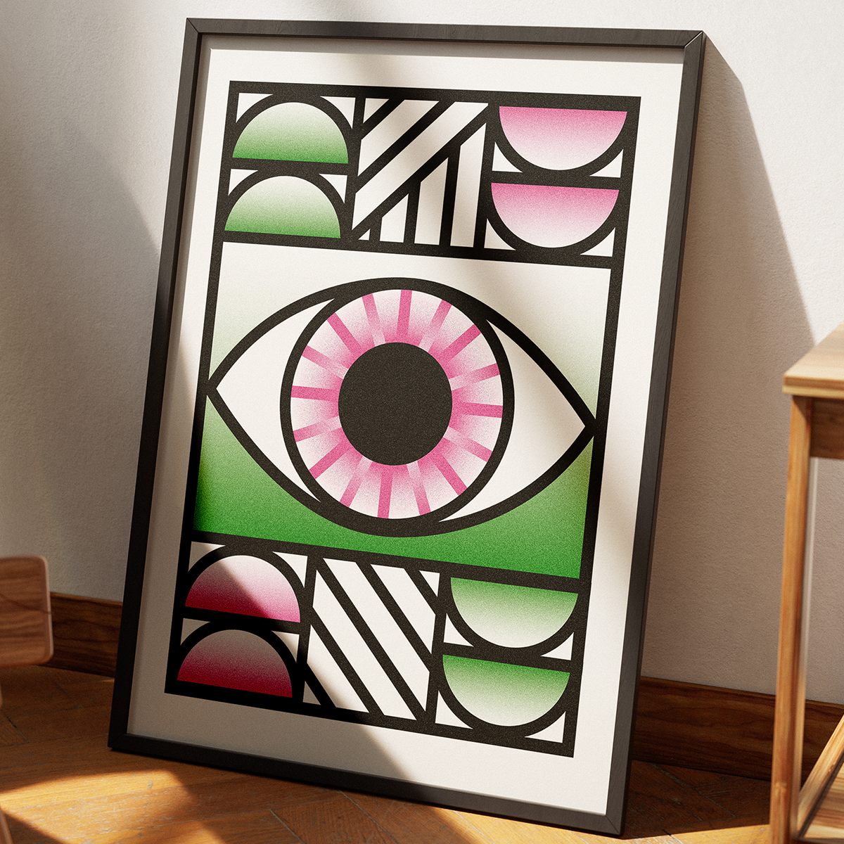 Lámina Geometrical eye tamaño a3