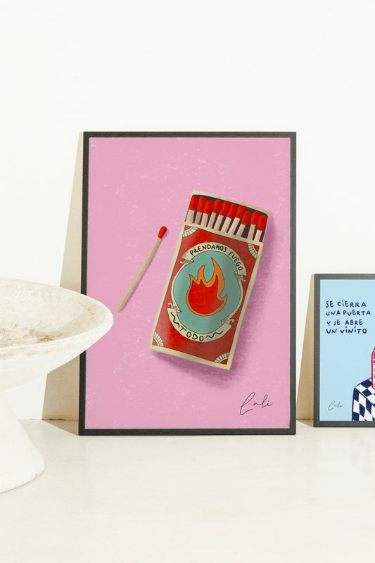 Lámina Prendamos Fuego Todo · Print Ilustración Rebelde Lali