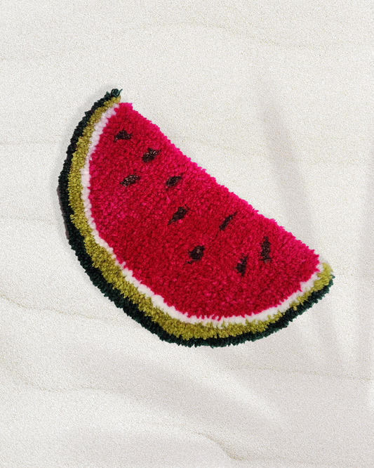 Sandía Decorativa Tufting 36x16cm - Elemento Colgante Lana