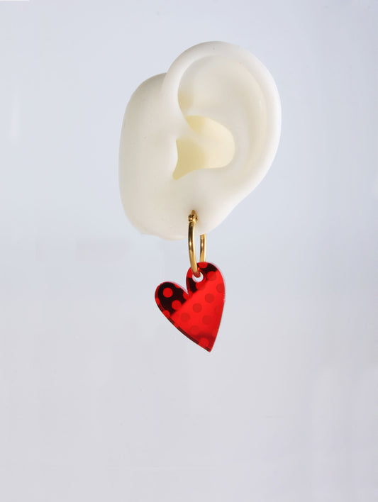 Pendientes Lunares Rojos