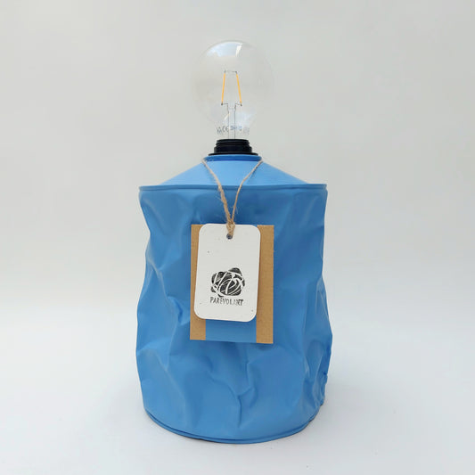 Lámpara Café Reciclada Grande Azul Celeste