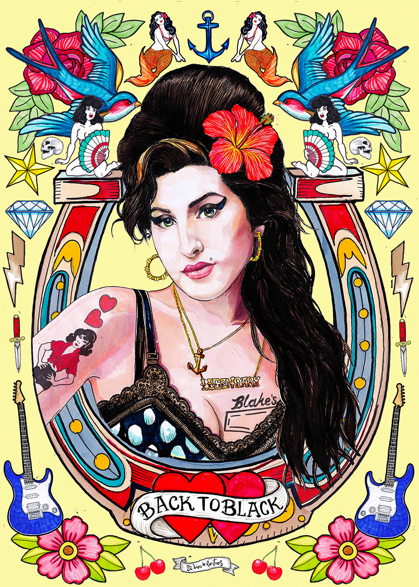 Lámina A4 Amy Winehouse – El Dios de los Tres