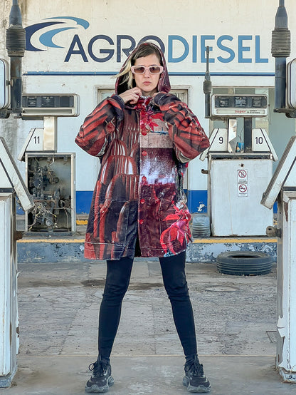 Camisaco Oversize Pua - Obra Textil de Polar Soft | Carola Oliveri y Franga Ure