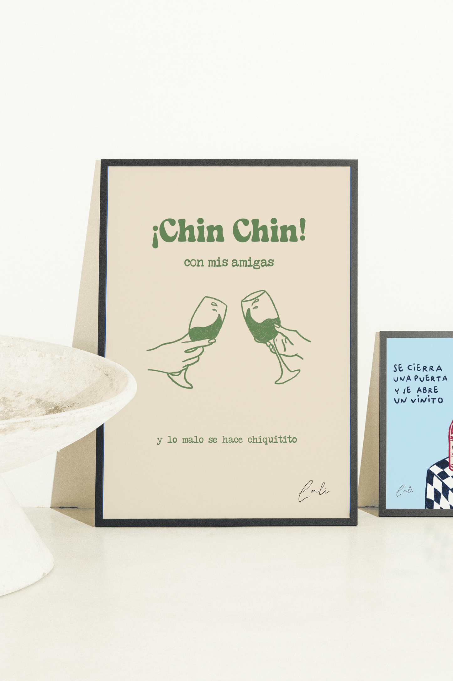 Lámina Chin Chin Con Mis Amigas · Print Ilustración Amistad