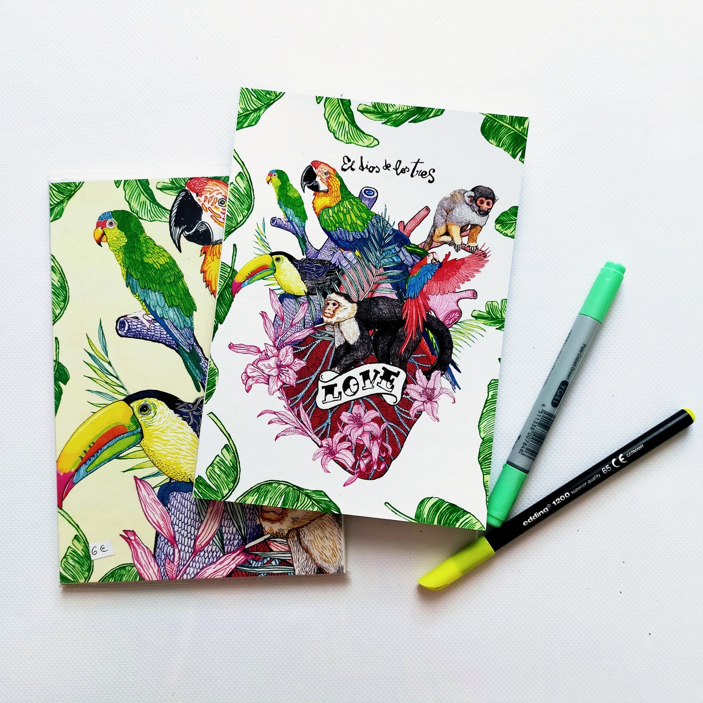 LIbreta Tamaño A5 Corazón tropical love