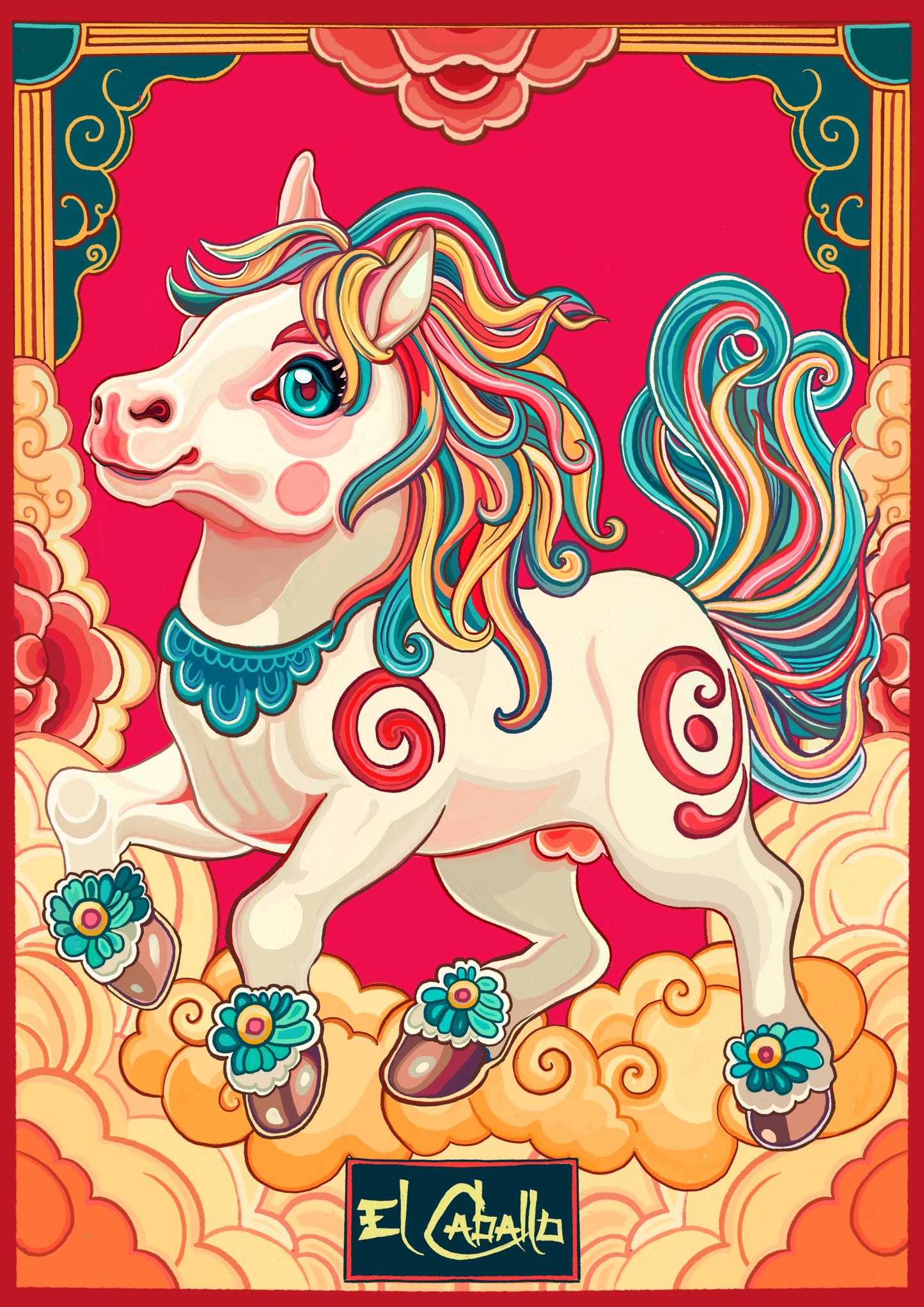 Lamina Horóscopo Chino: El Caballo