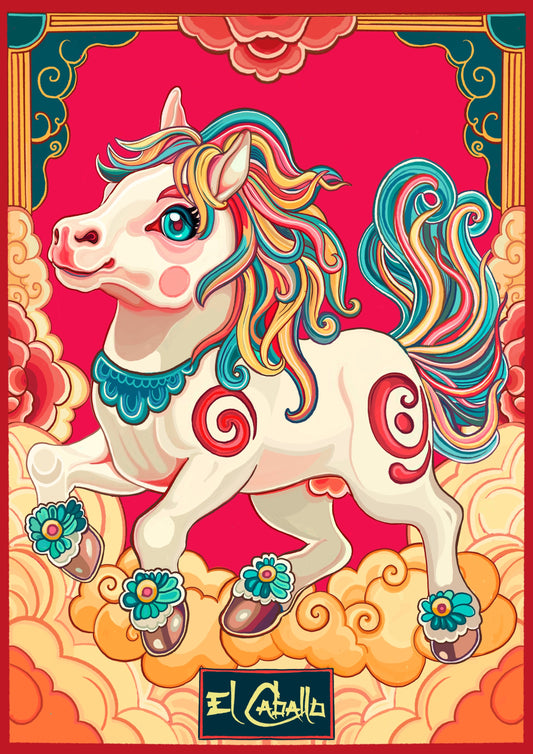 Lamina Horóscopo Chino: El Caballo