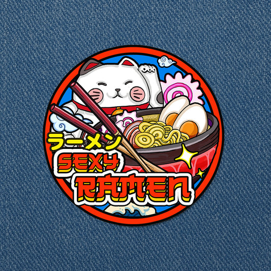 parche textil pequeño sexy ramen