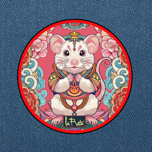 Parche Termoadhesivo La Rata Pequeño - Parche Bordado Horóscopo Chino