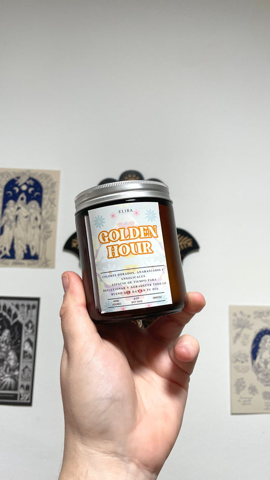 Vela Golden Hour - Vela Soja Aroma Cálido Hora Dorada
