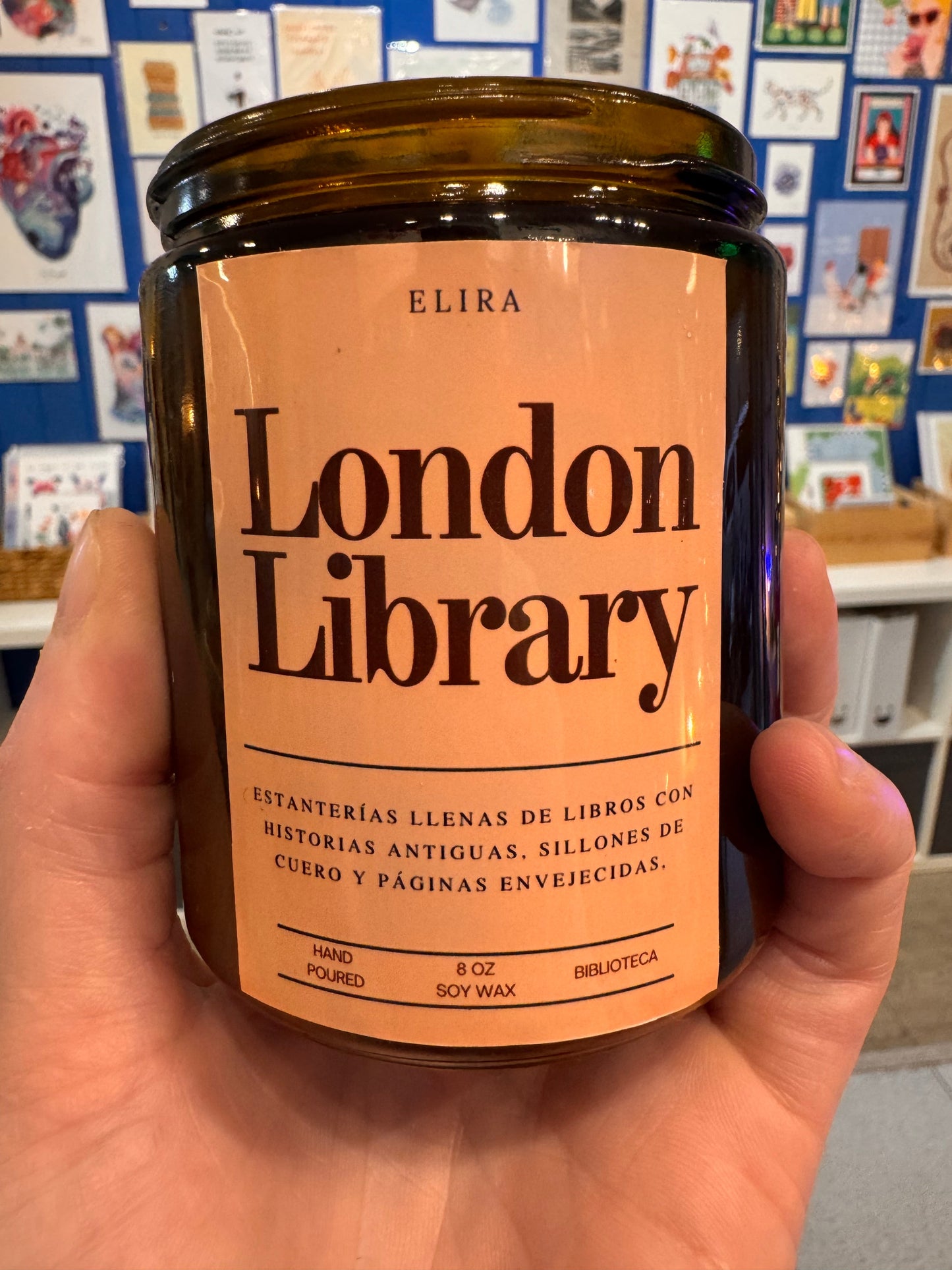 Vela London Library - Vela Soja Biblioteca Antigua Intensidad Alta