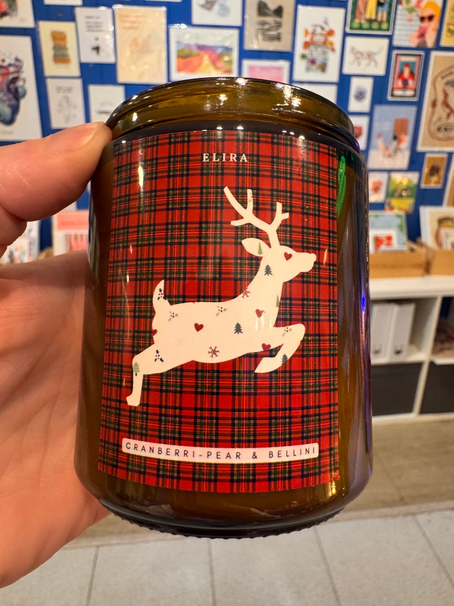 Vela Ciervo Navidad - Vela Soja Aroma Dulces Navideños