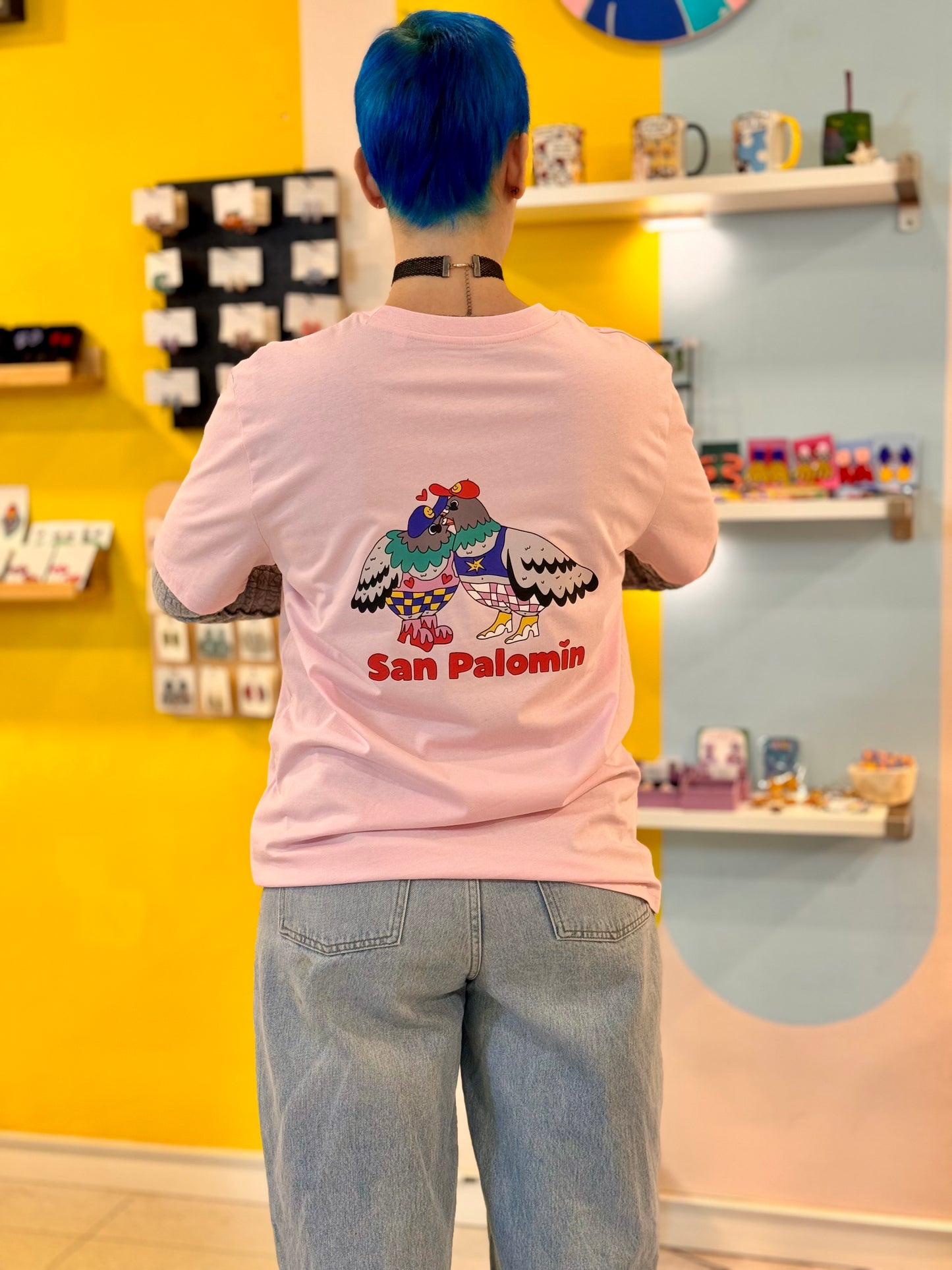 Camiseta San Palomín - Diseño Juani Bengali ft. Poc a Poc | 100% Algodón