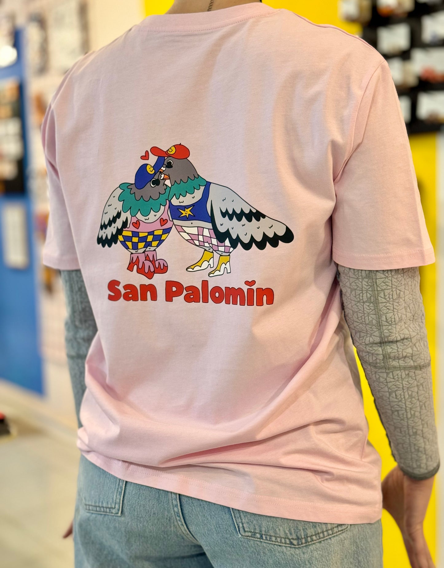 Camiseta San Palomín - Diseño Juani Bengali ft. Poc a Poc | 100% Algodón