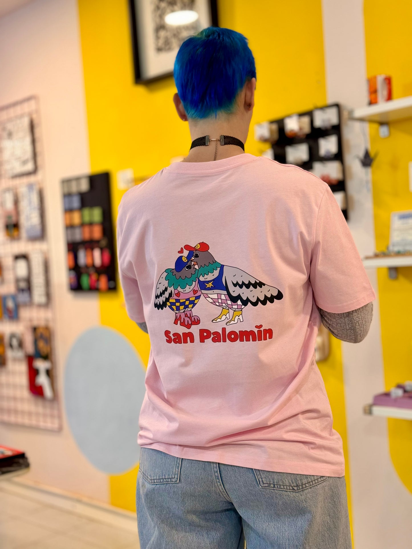 Camiseta San Palomín - Diseño Juani Bengali ft. Poc a Poc | 100% Algodón