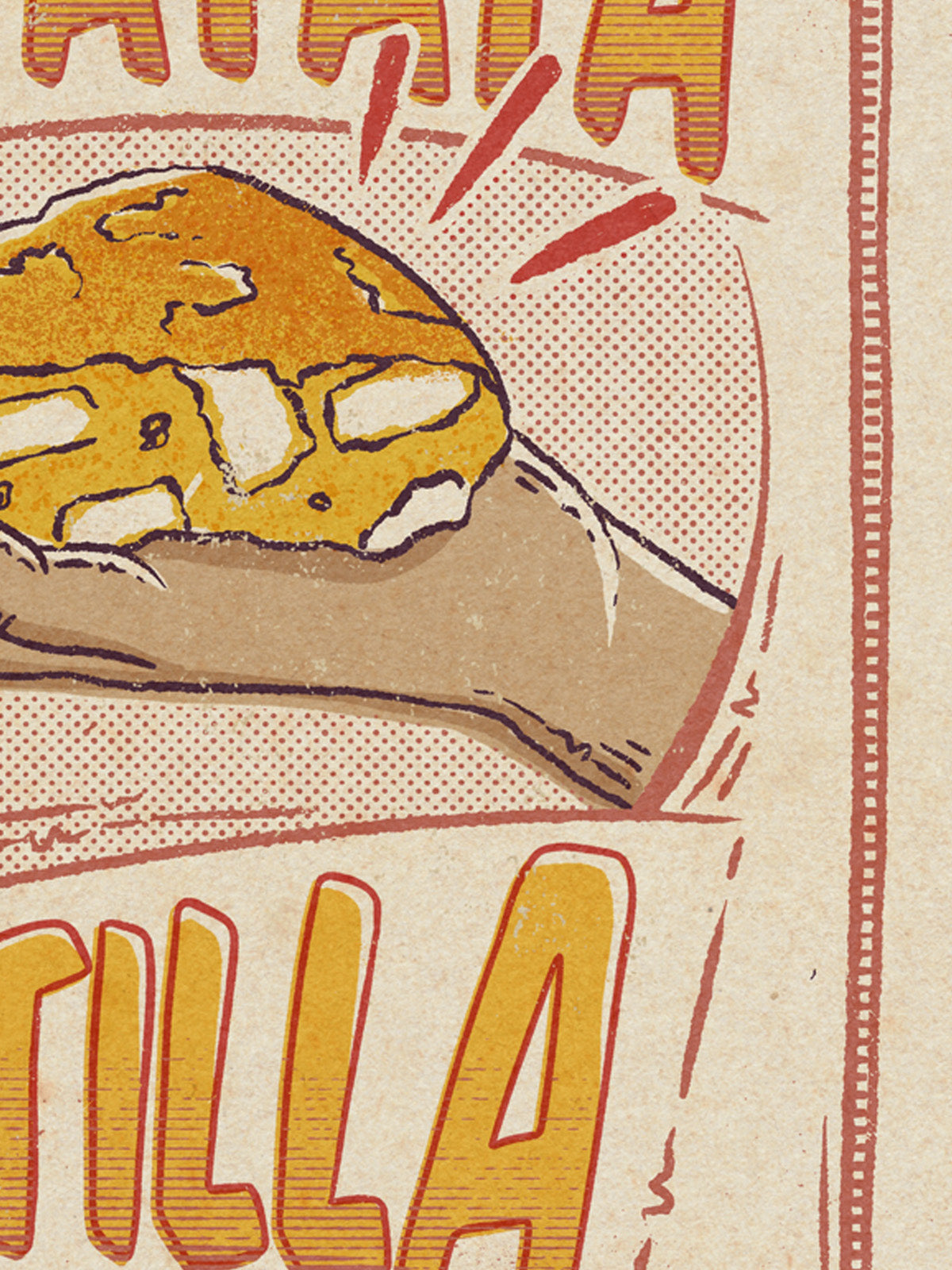 Lámina "La Patata" - Tortilla Española Mensaje Tierno