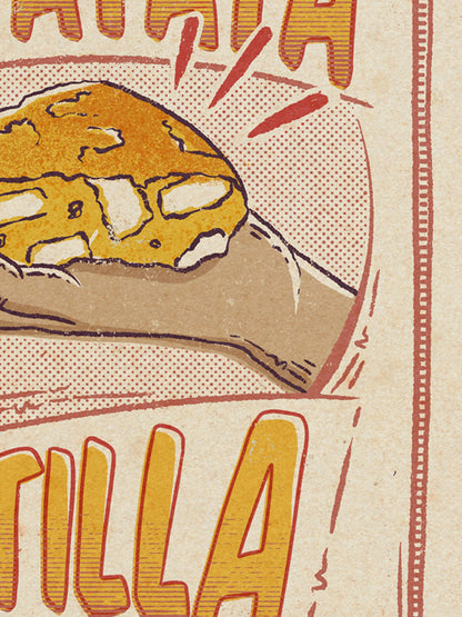 Lámina "La Patata" - Tortilla Española Mensaje Tierno