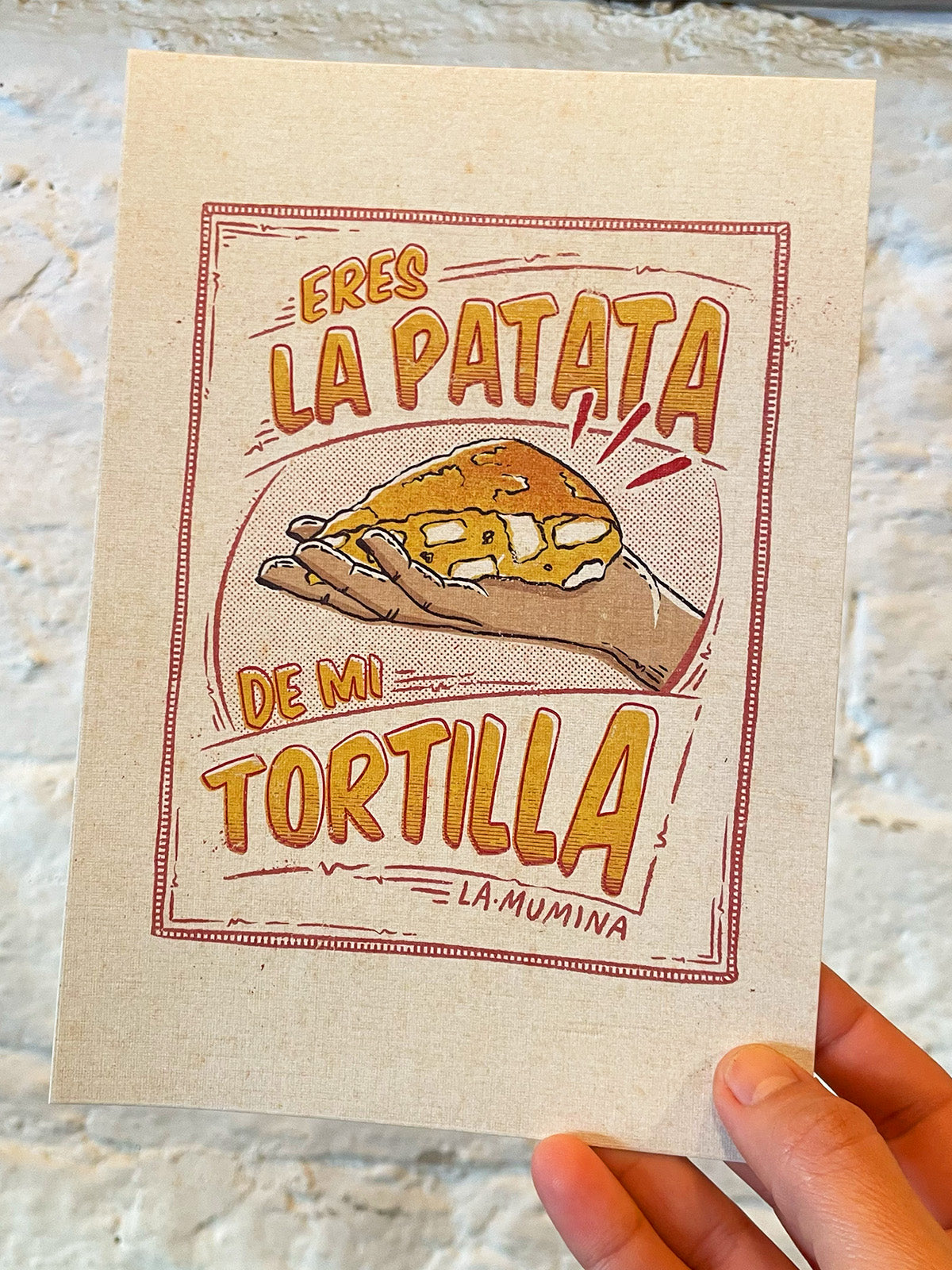 Lámina "La Patata" - Tortilla Española Mensaje Tierno