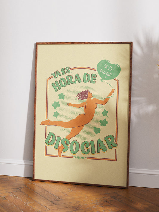 Lámina "Disociar" - Humor Existencial Contemporáneo