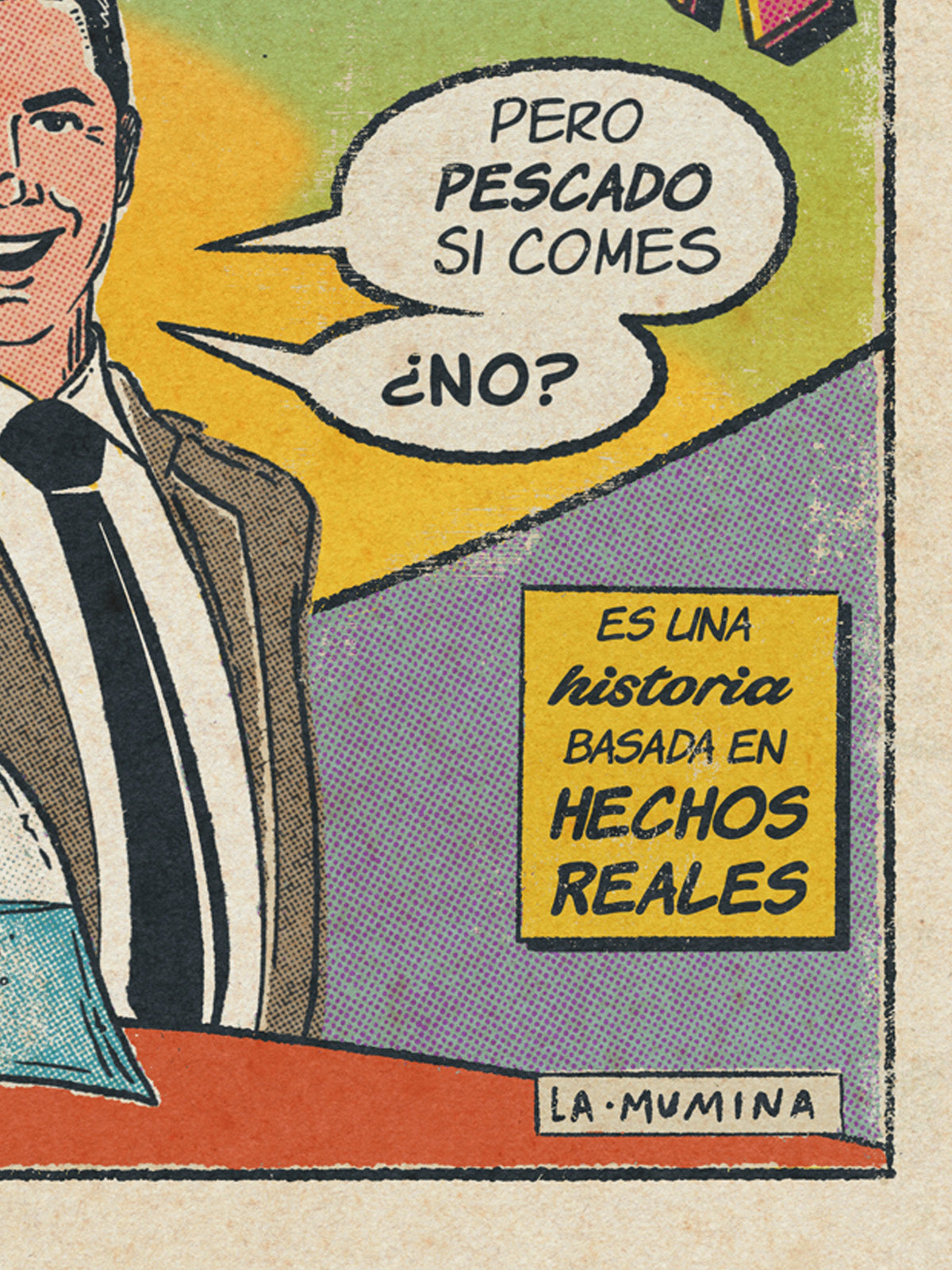 Lámina "Vegana" - Cómic Retro Humor Vegano
