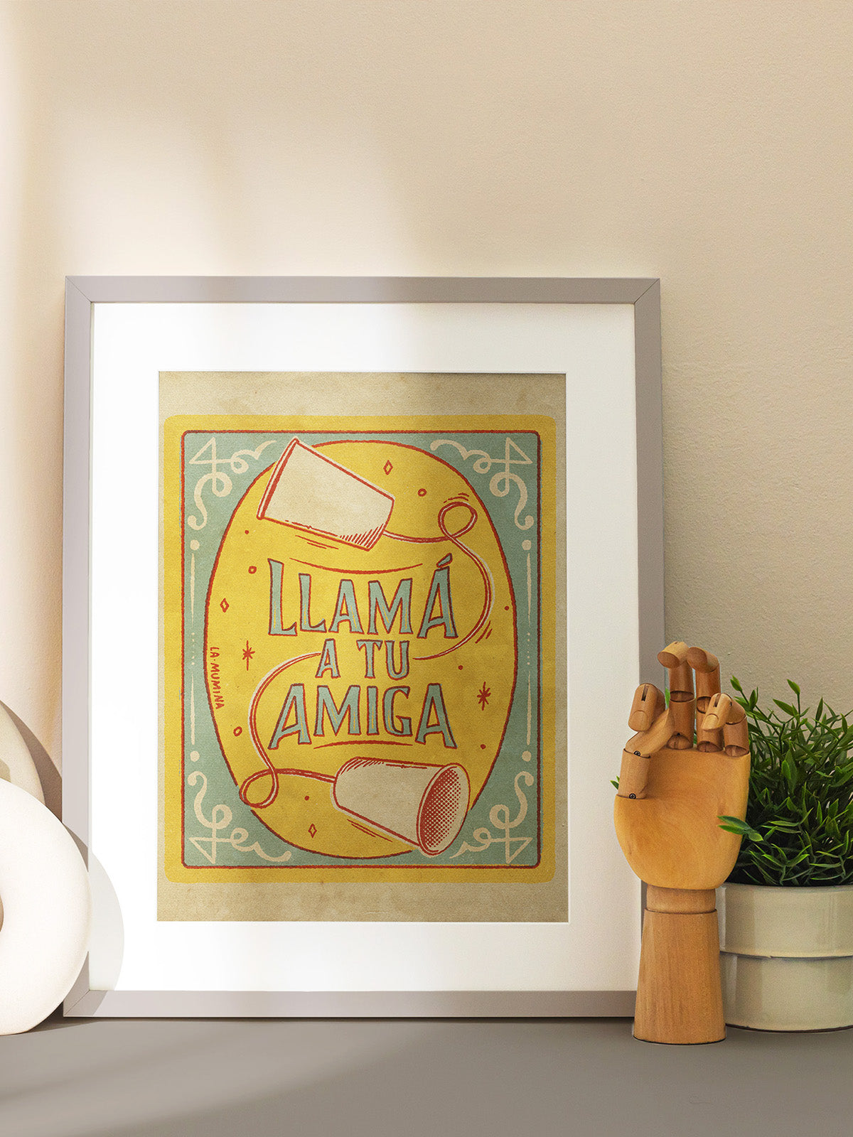 Lámina "Llama a tu Amiga" - Amistad Mensaje Tierno